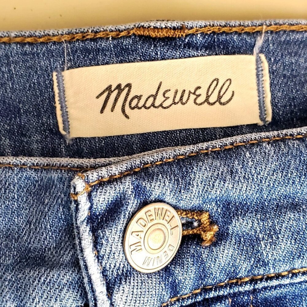 Madewell Blue Denim Skinny Crop Jeans Womens Size 26 High Rise 28x25 - Picture 5 of 14